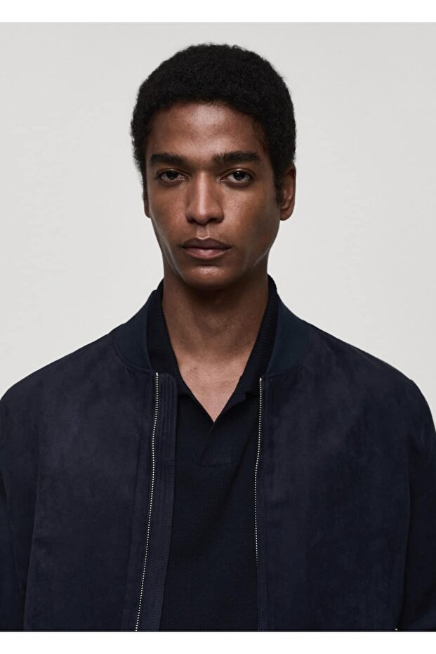 Suede look bomber jacket - 7