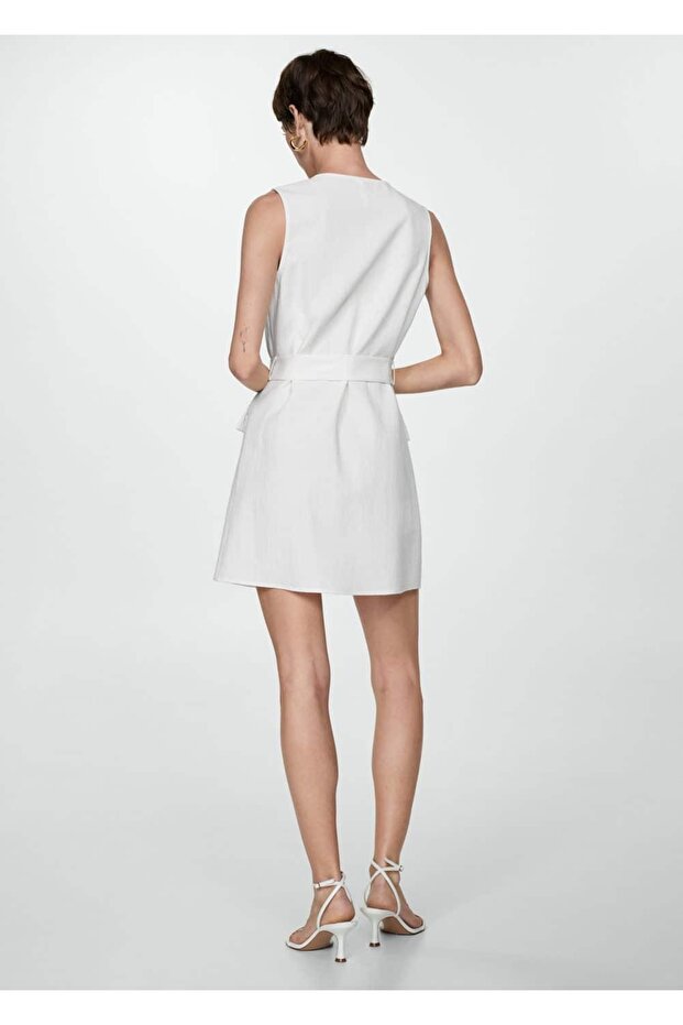 Cepli ve kemerli elbise - 4