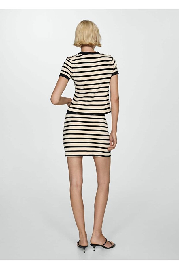 Düğmeli örgü etek - 4