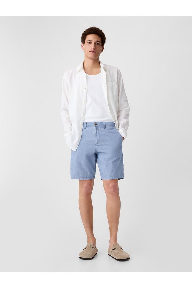 Erkek Açık Mavi Essential Khaki Şort - 1
