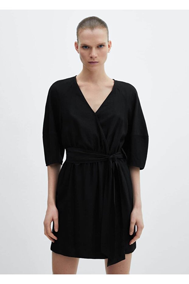 Fiyonklu anvelop elbise - 1