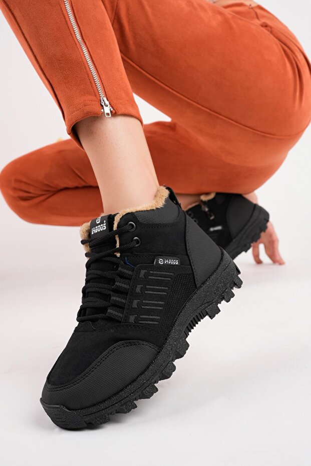 Johanna Garantált Lace Up Fur Inside Cipzáras Uniszex kültéri téli csizma - 4