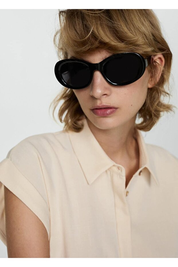 Dökümlü gömlek elbise - 7