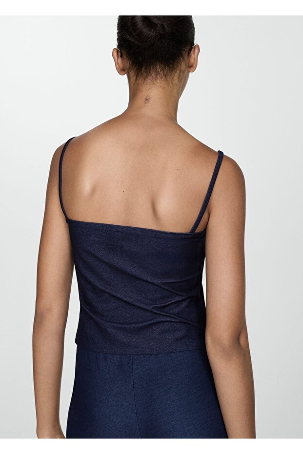 İnce askılı crop bluz - 4