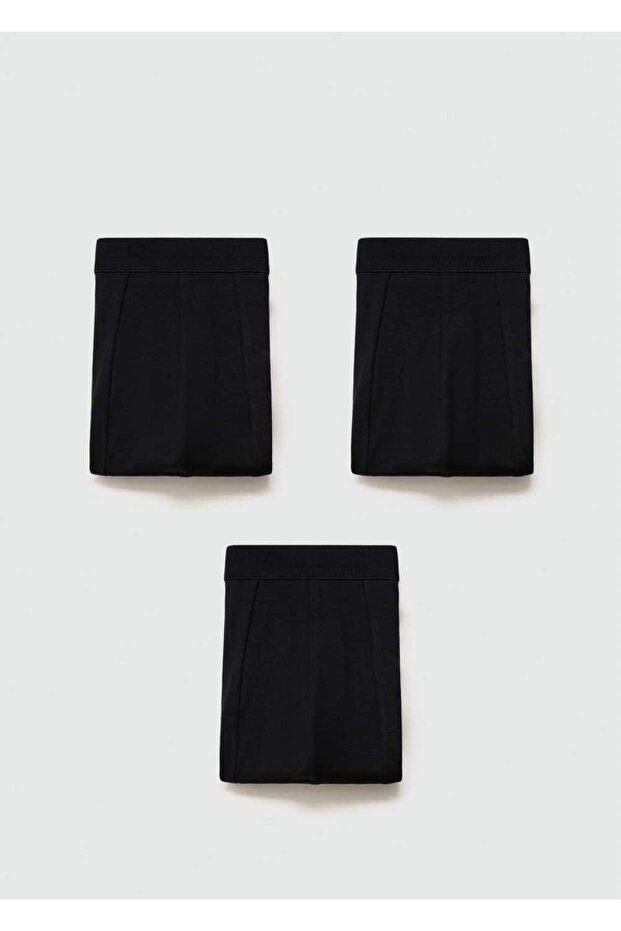 3'lü Siyah Pamuklu Boxer Seti - 1