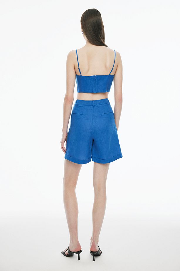 Celans Regular Fit Saks Renk Kadın Şort - 4