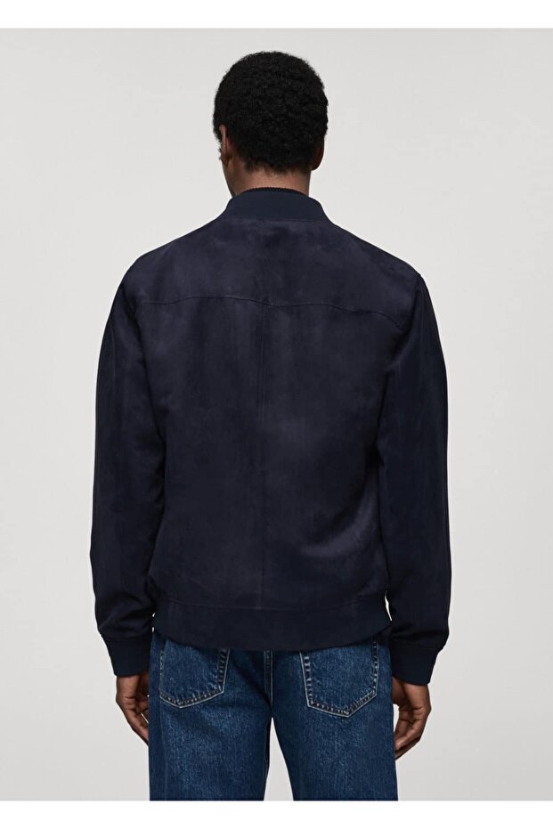 Suede look bomber jacket - 4