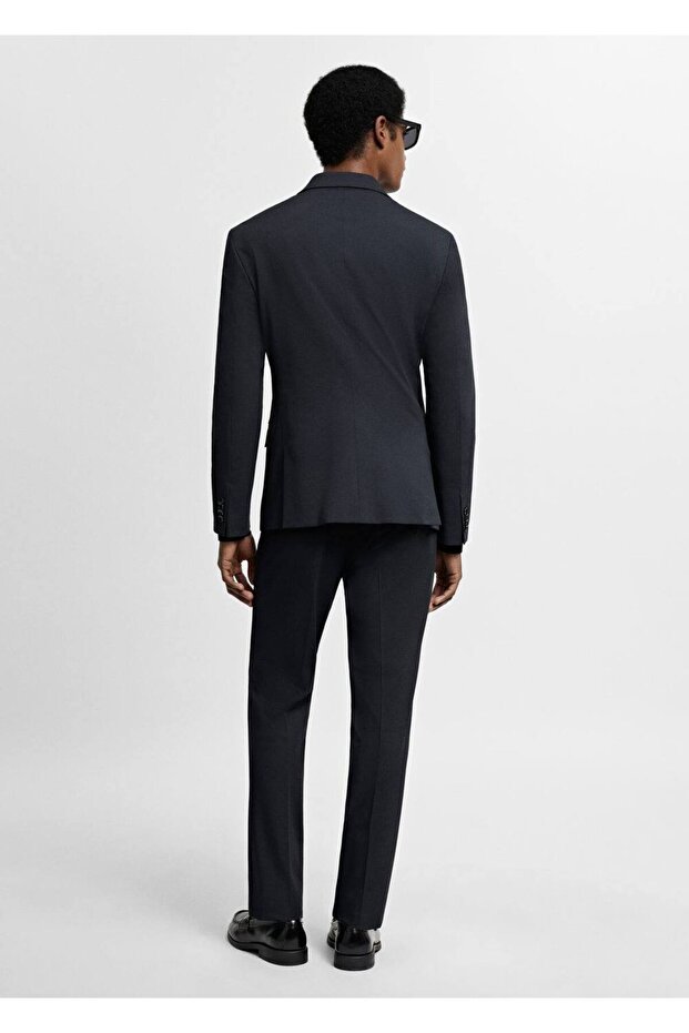 Streç kumaştan süper dar kesim blazer ceket - 4