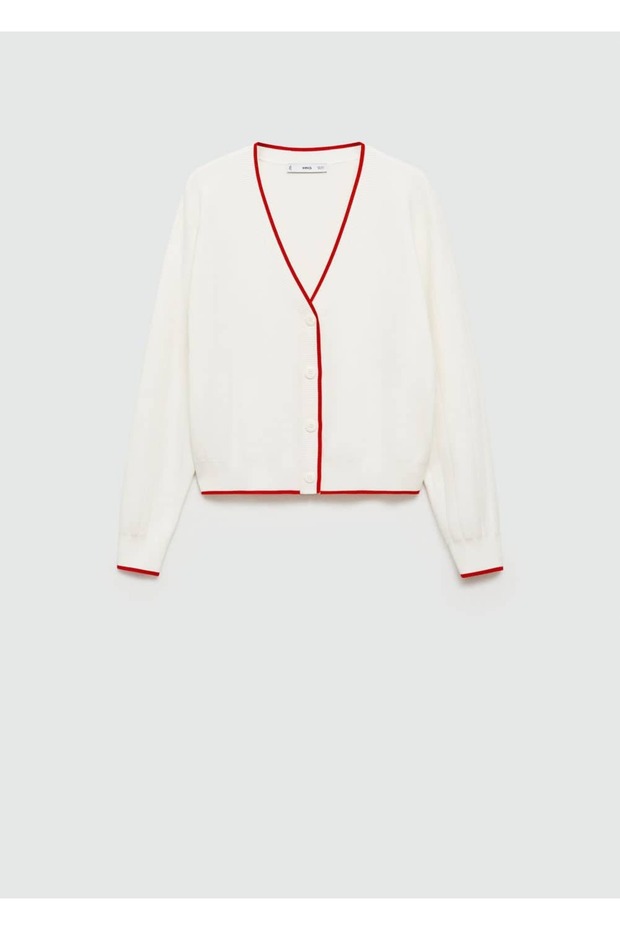 Kontrast gestreifte Strickjacke - 2