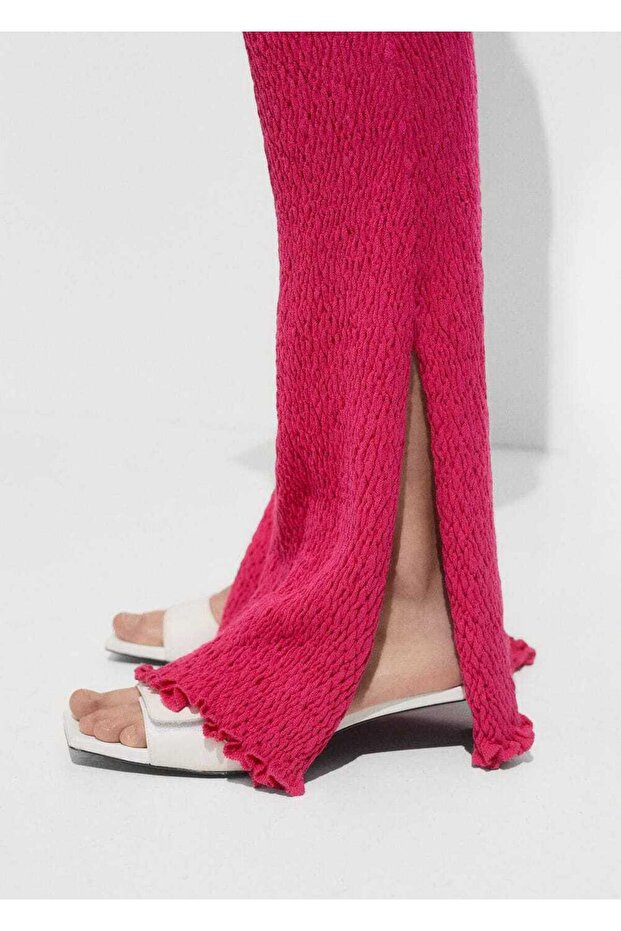 Örgü desenli pantolon - 5