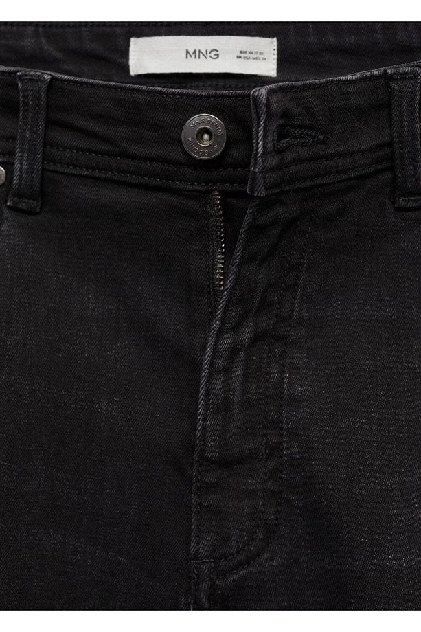 Slim fit kot bermuda şort - 6