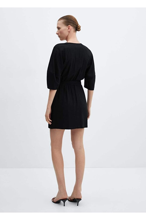 Fiyonklu anvelop elbise - 4