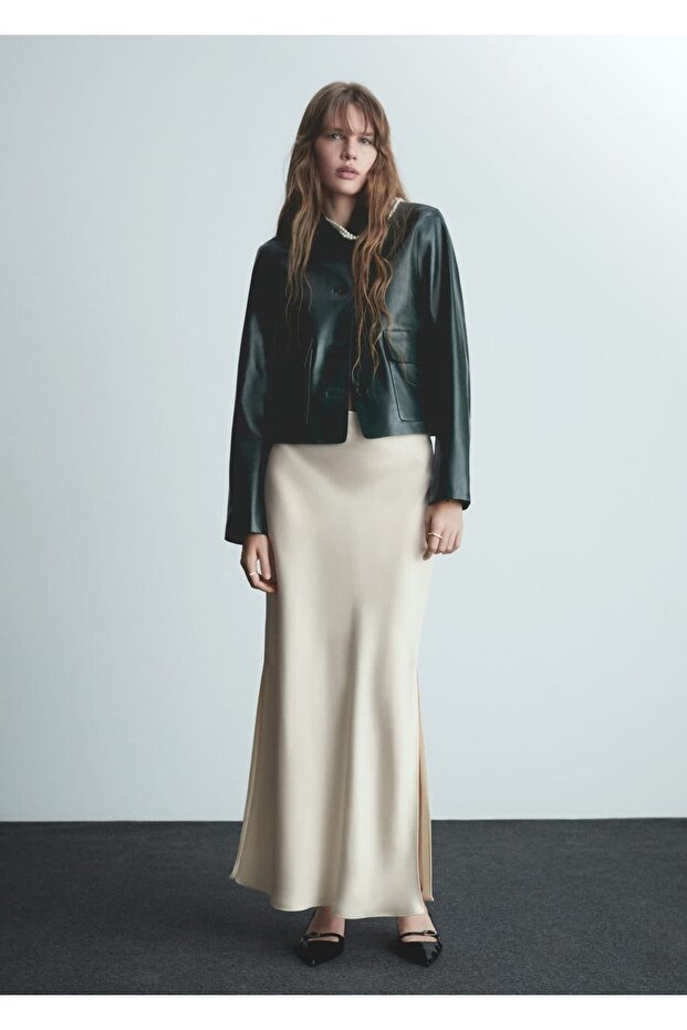 Uzun saten etek - 2