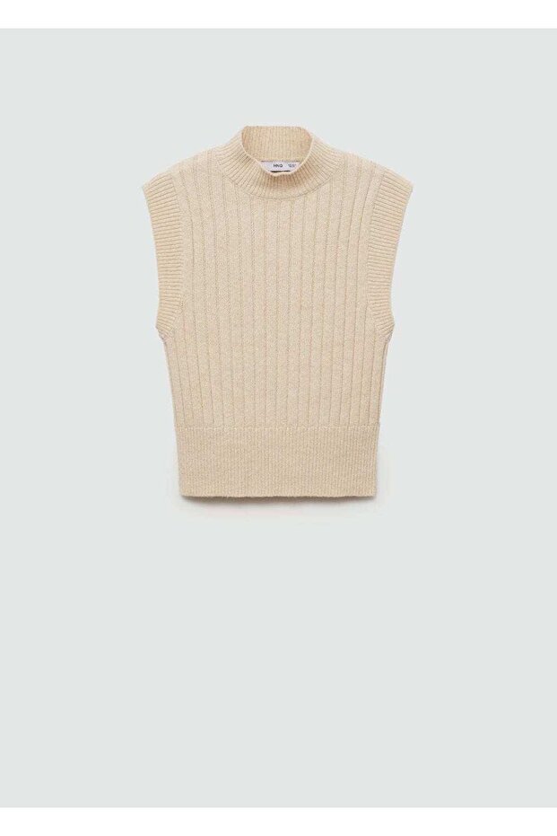 Perkins yakalı triko yelek - 3