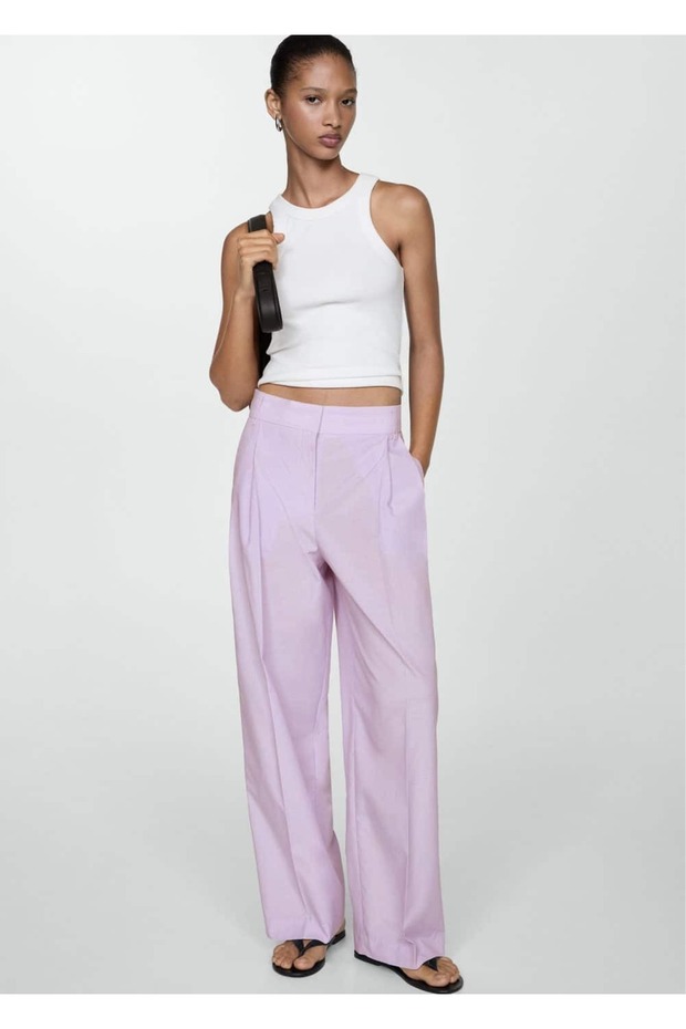 بنطال واسع الساق مخطط - 8