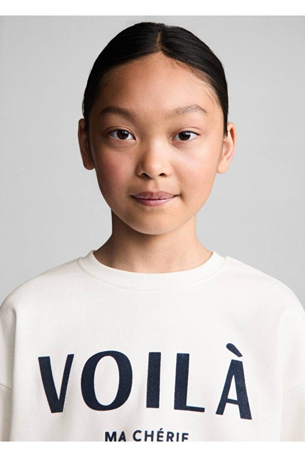 Desenli pamuklu sweatshirt - 6