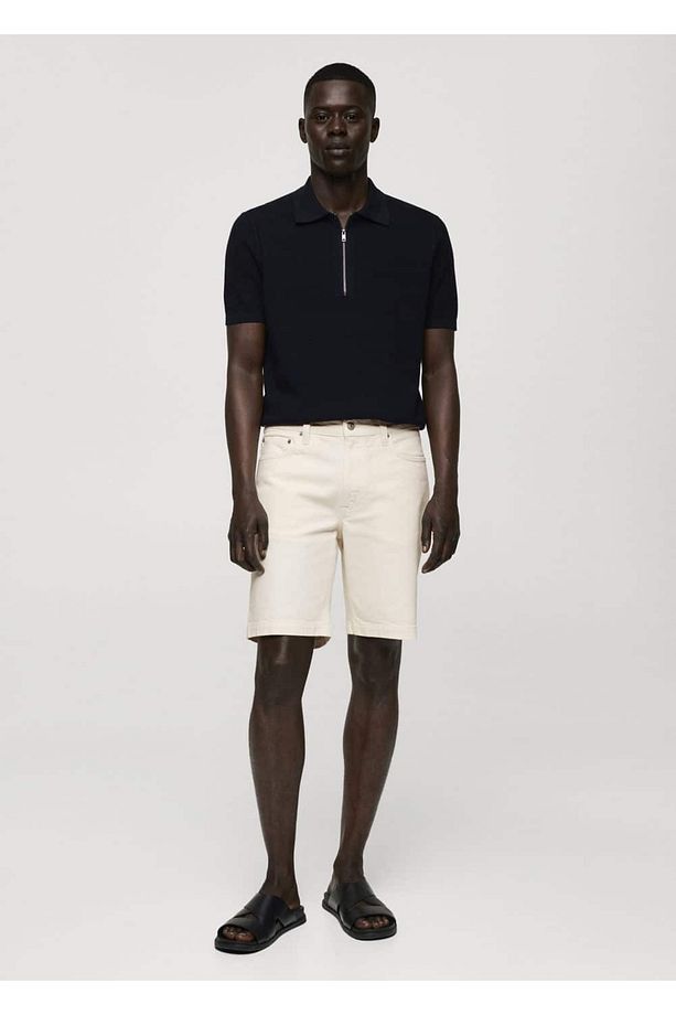 Regular fit denim bermuda şort - 2