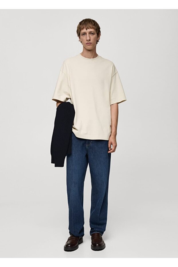 %100 oversize pamuklu tişört - 2