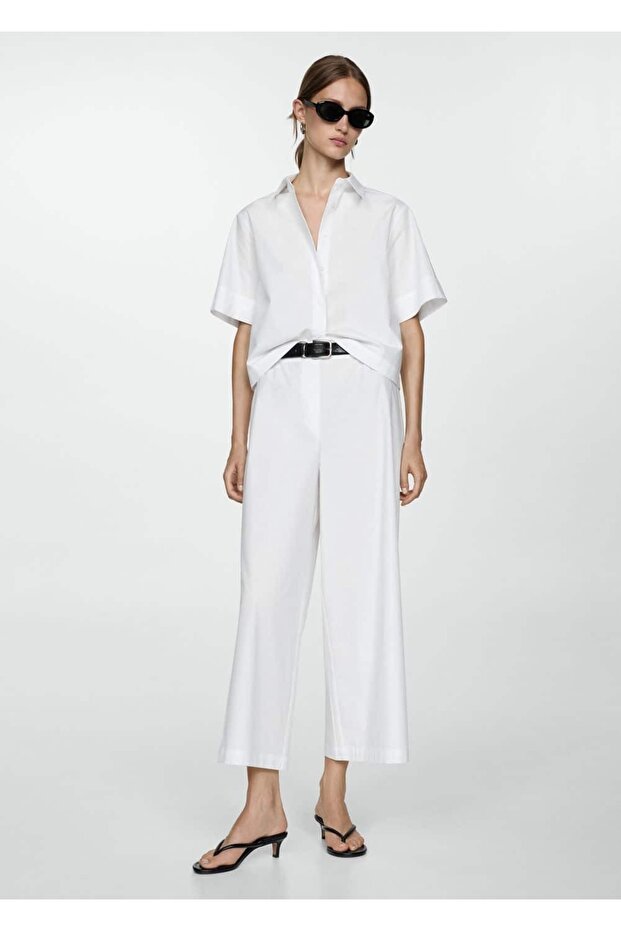 Pamuklu Wideleg pantolon - 2