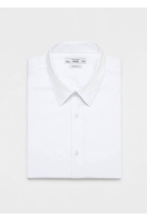 Süper Slim Fit Poplin Gömlek - 5