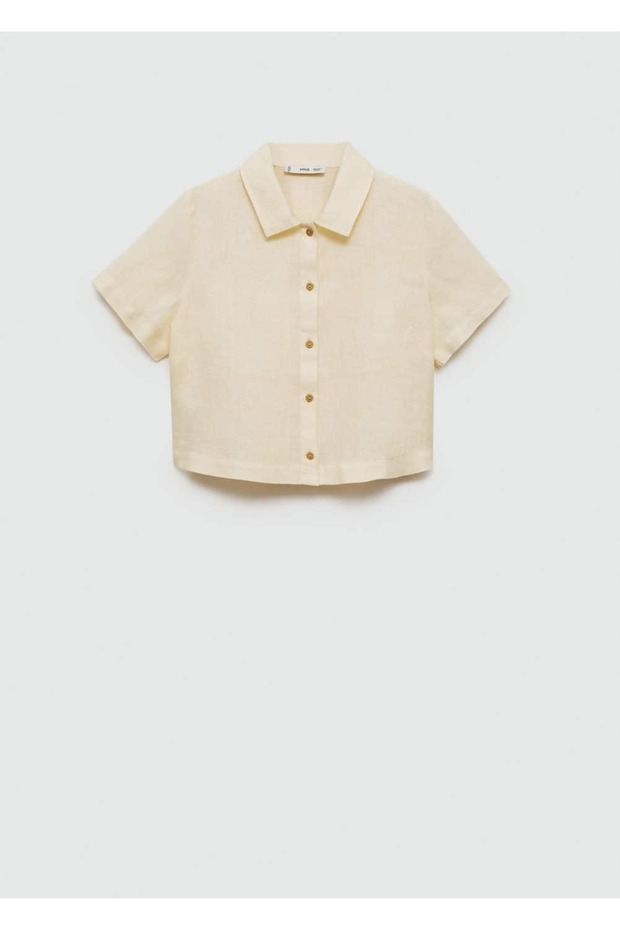 Kurzarmhemd aus Leinenmischung - 3