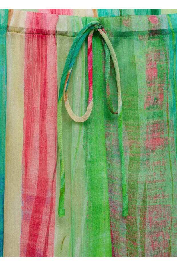 Halbtransparente, bedruckte Hose - 7