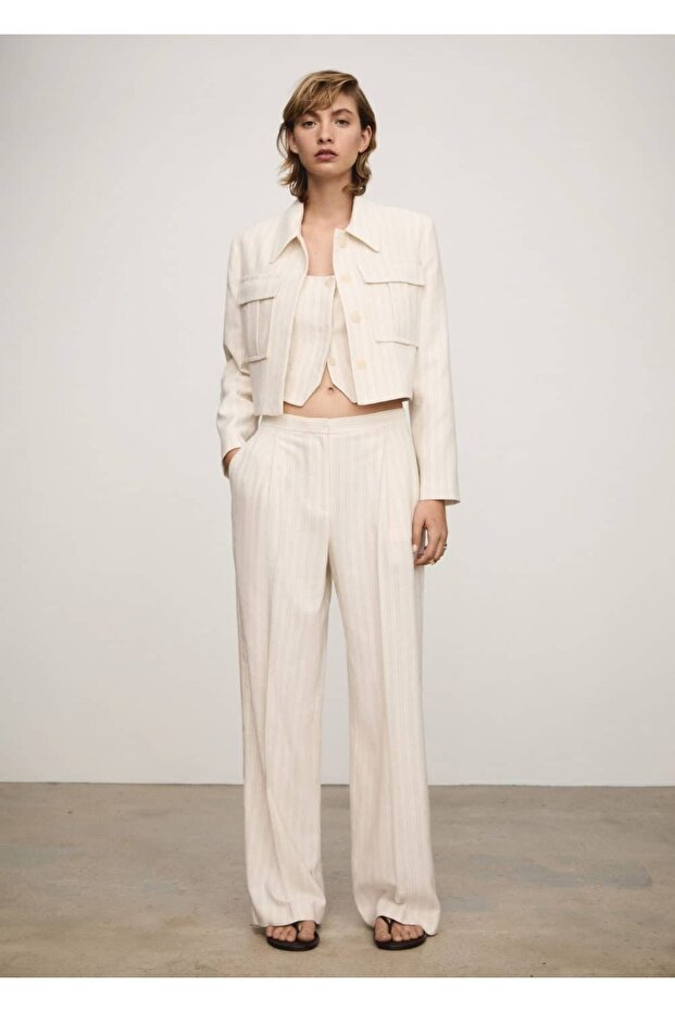 Düz çizgili pantolon - 2