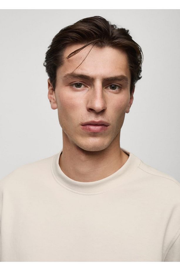 Regular Kesim Sweatshirt Kumaş Tişört - 5