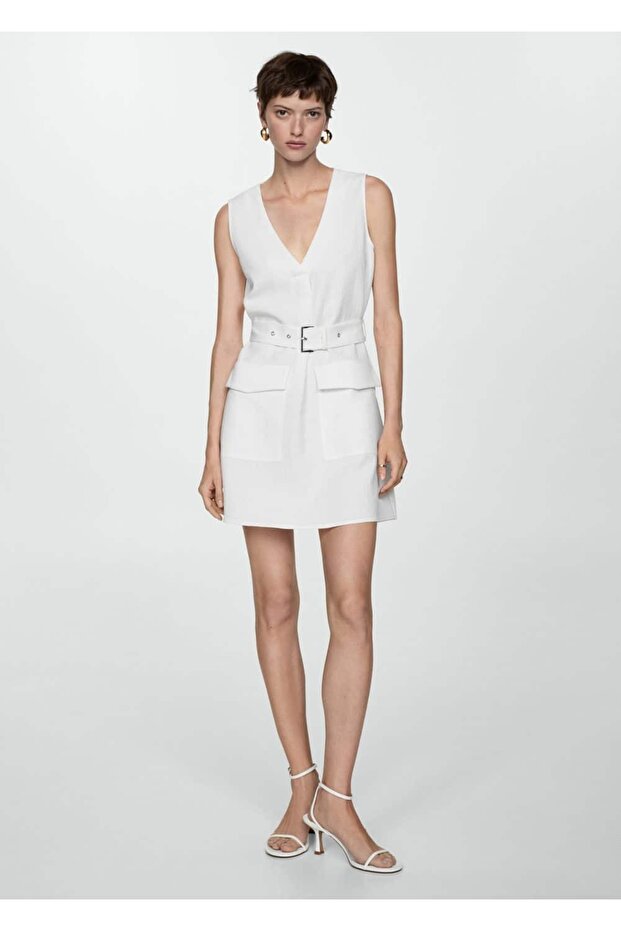 Cepli ve kemerli elbise - 2