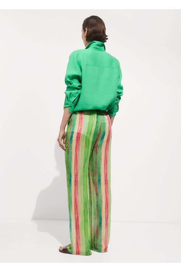 Halbtransparente, bedruckte Hose - 4