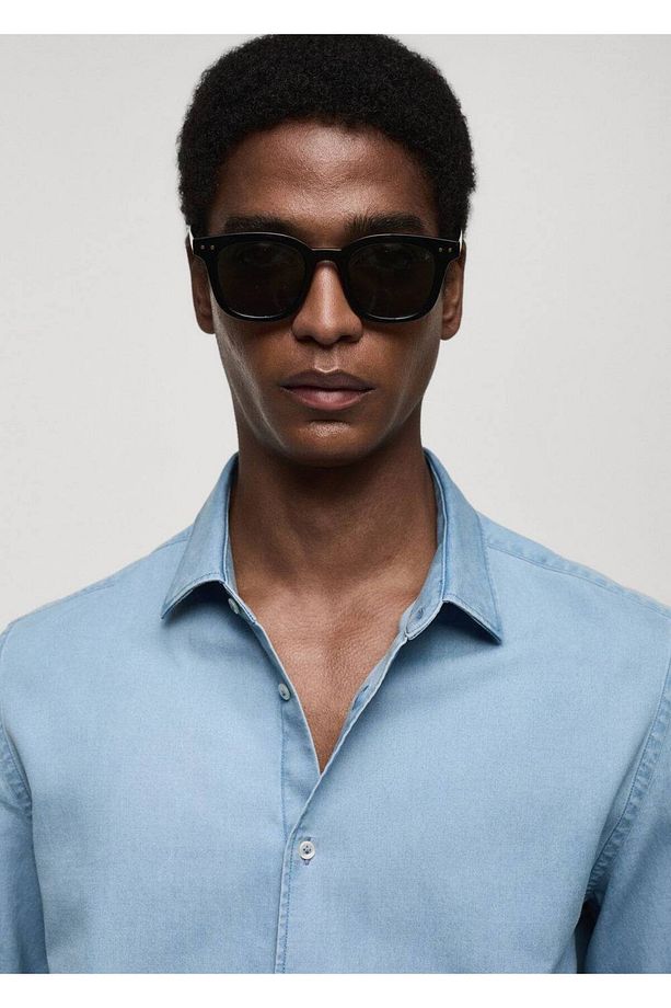 Regular Fit Chambray Pamuklu Gömlek - 5