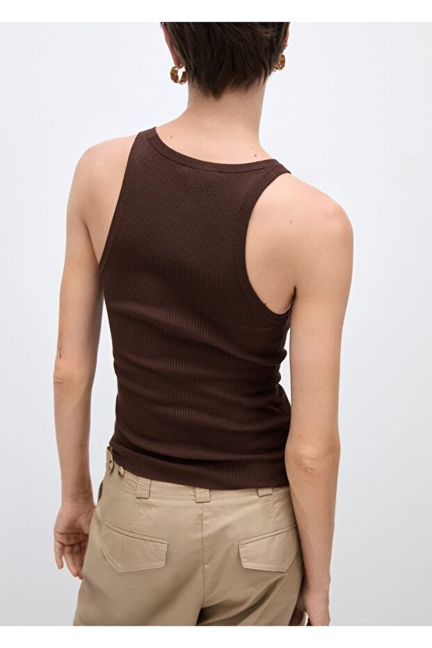 Askılı triko bluz - 4