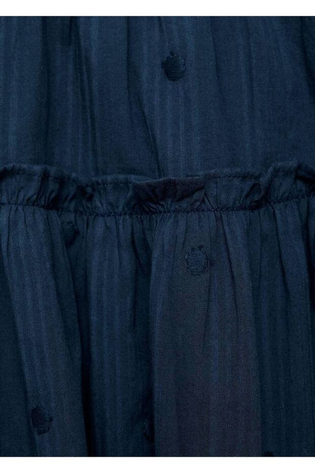 İşlemeli puantiyeli bluz - 4