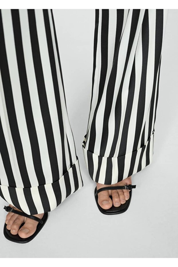 Düz çizgili pantolon - 7