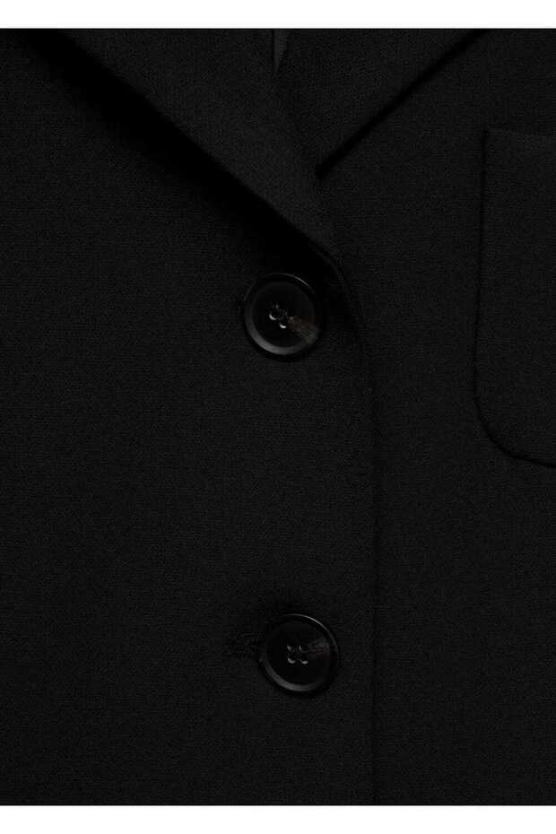 Düğmeli crop blazer ceket - 6