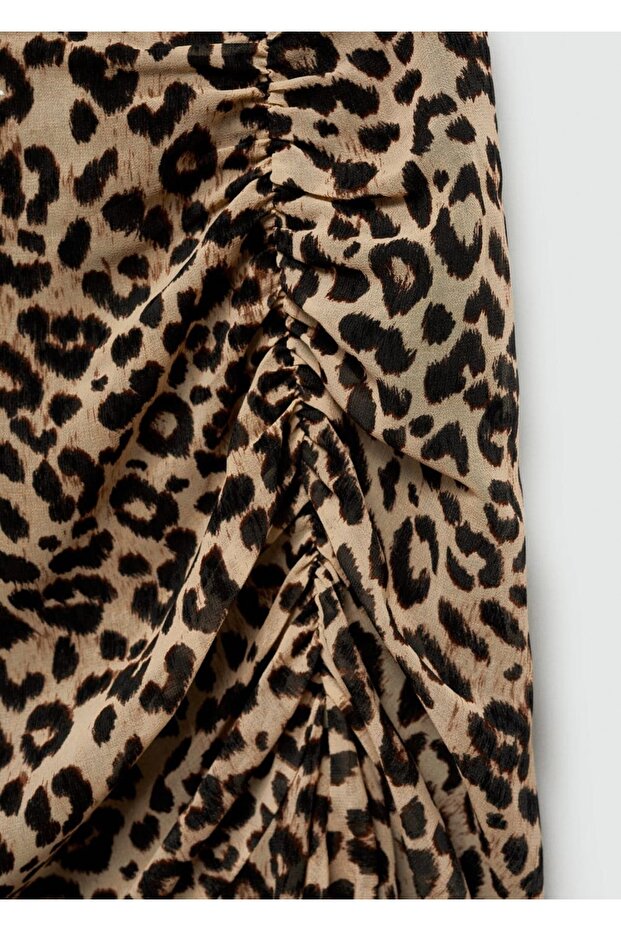 Suknja sa naborima i leopard printom - 8