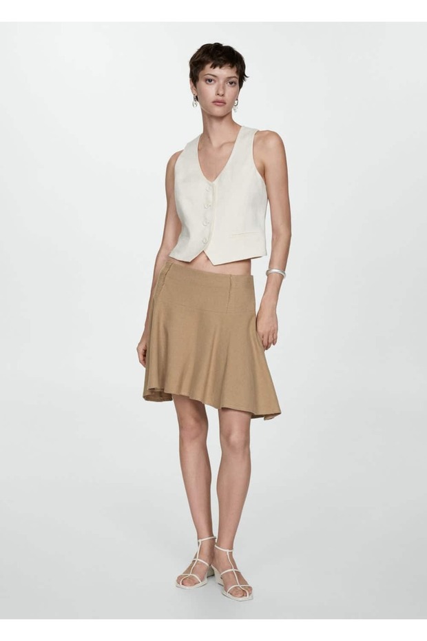 Asymmetrischer Baumwollrock - 5