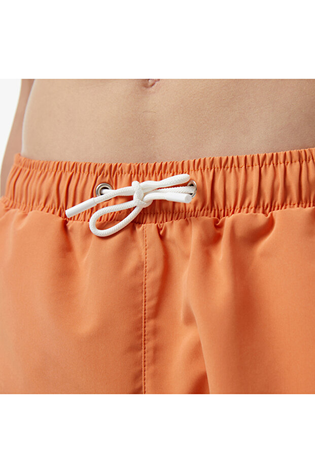 Erkek Baskılı Turuncu Mayo Şort - 5