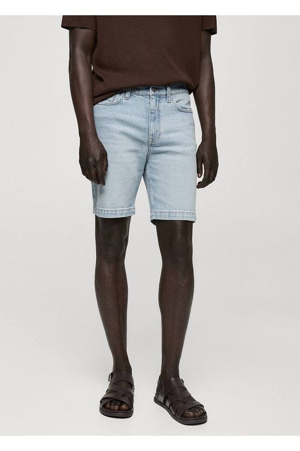 Regular fit denim bermuda şort - 1