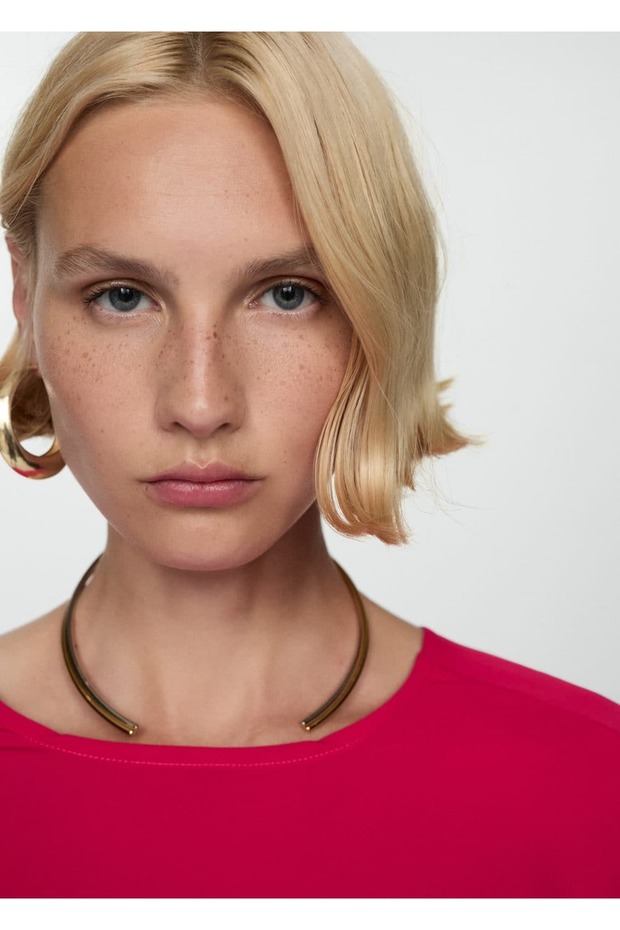 Kolu yırtmaçlı elbise - 5