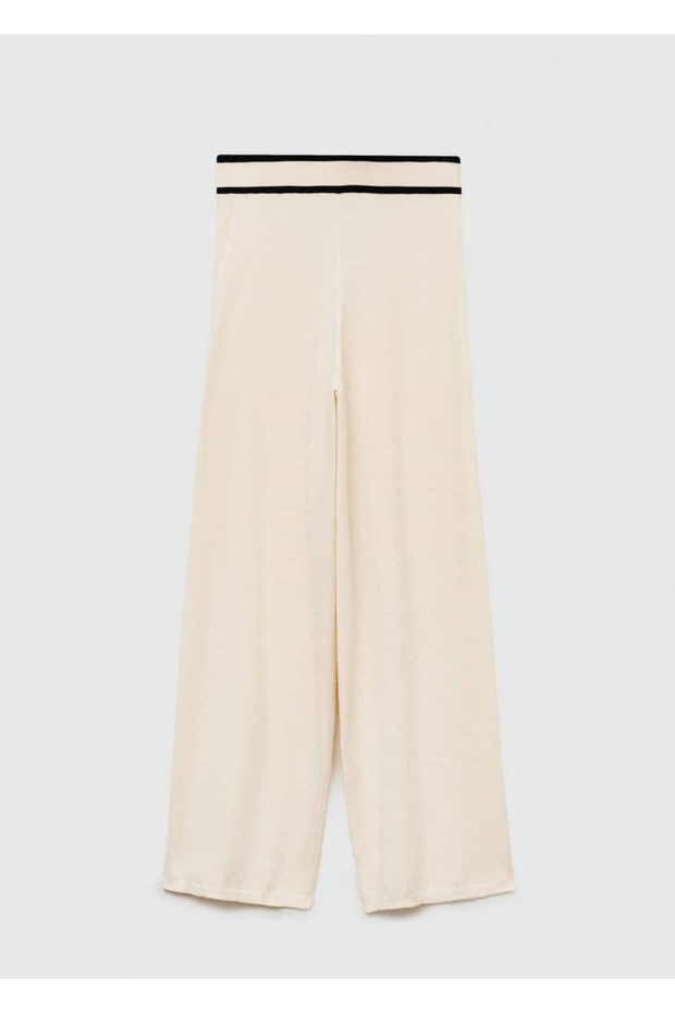 Düz kesim triko pantolon - 3