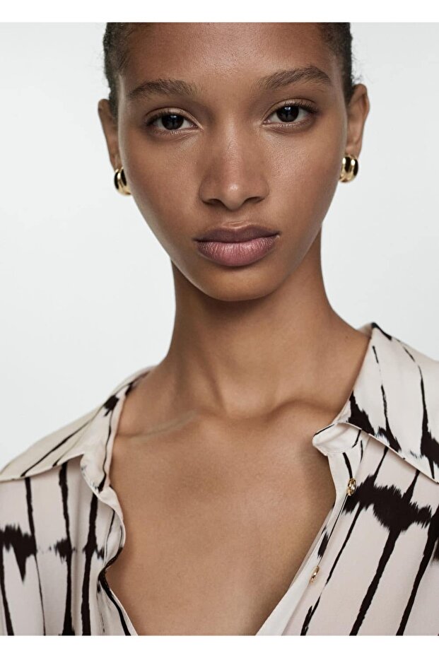 Desenli gömlek elbise - 6