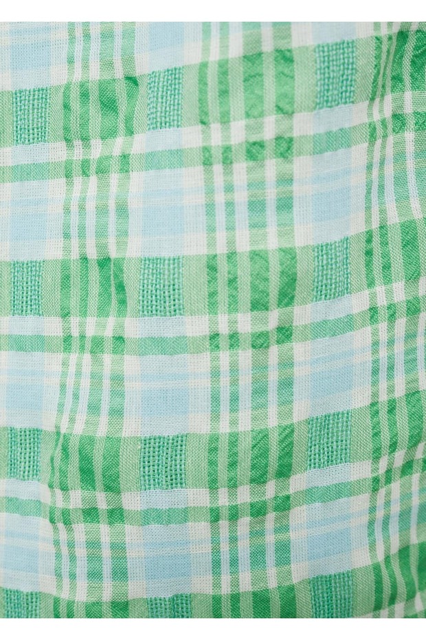 Kolsuz kareli gömlek - 5