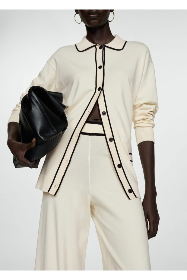 Düz kesim triko pantolon - 5