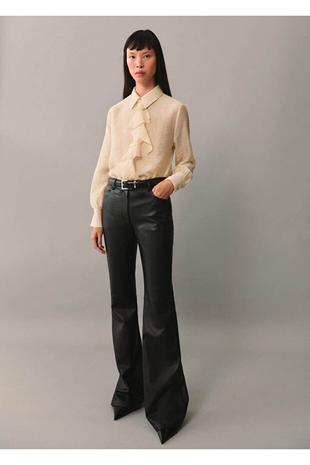 Volanlı Lyocell Gömlek - 2