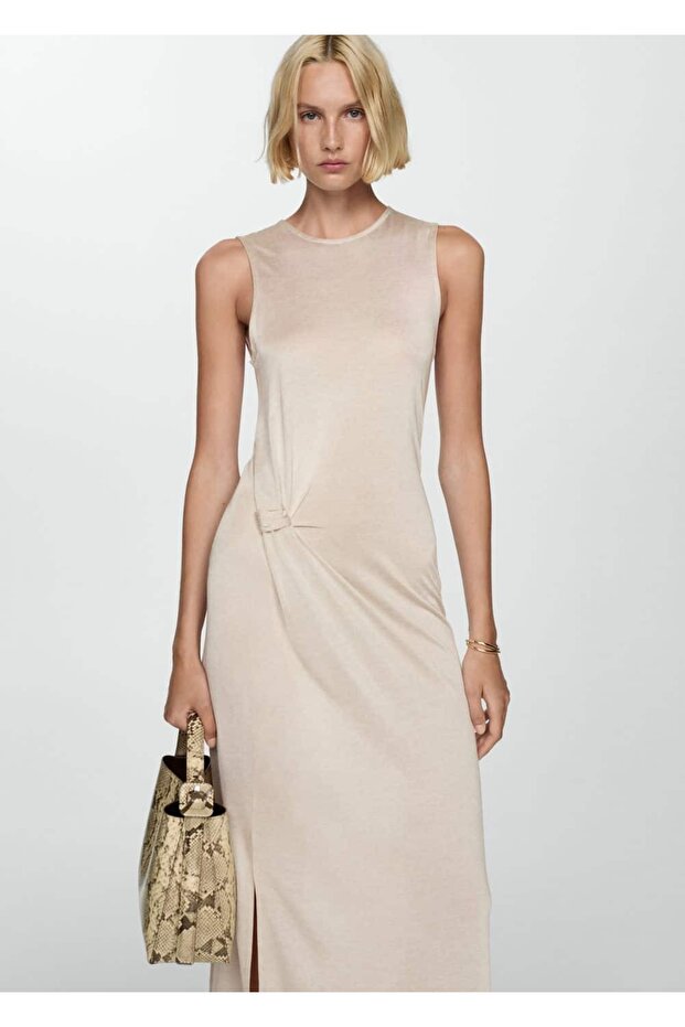 Düğümlü örgü elbise - 1