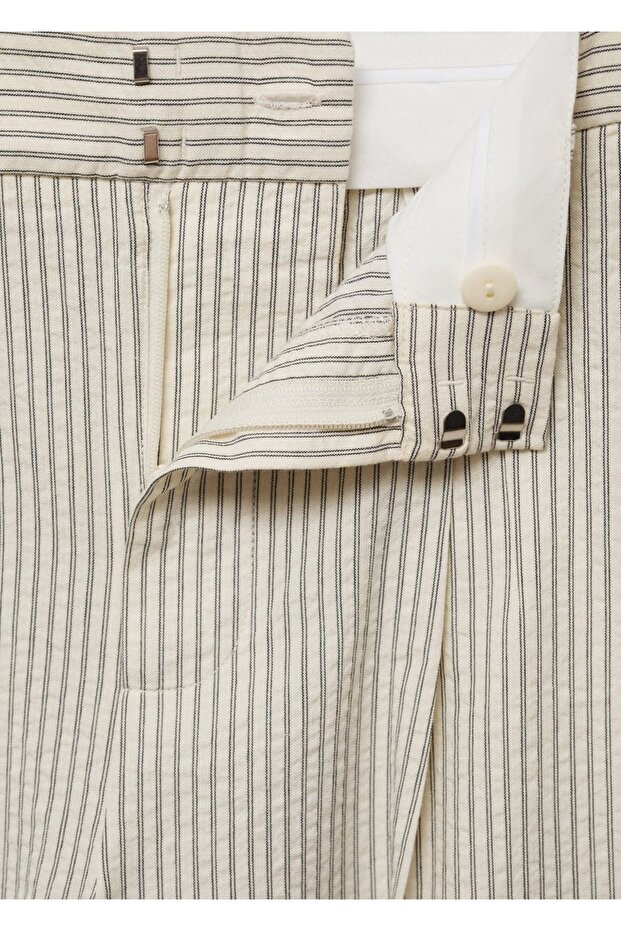 Düz çizgili pantolon - 6