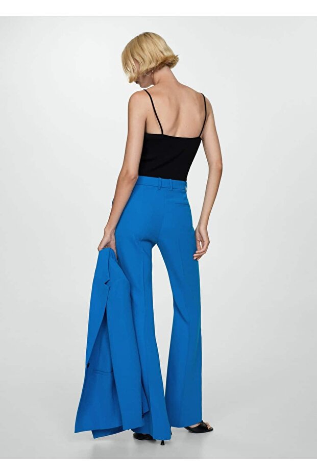 Wideleg kumaş pantolon - 4