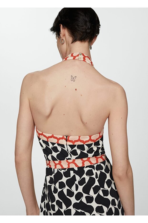 Kuşaklı, desenli tulum - 5