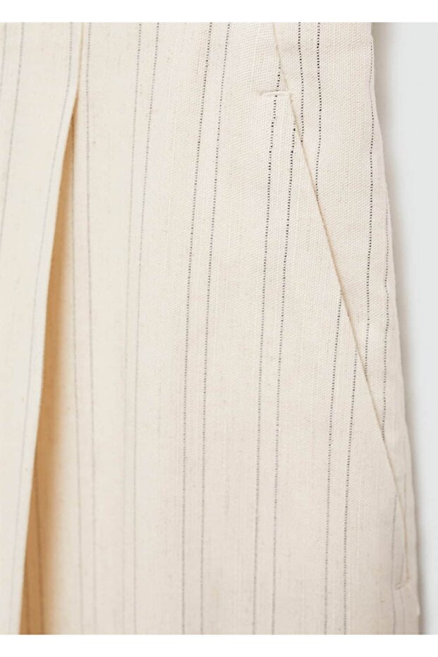 Düz çizgili pantolon - 5